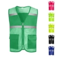 thumbnail image 1 of Hfnxid Womens Safety Vest Plus Size Loose Fit Safety Vest High Visibility Reflective Sleeveless Shirt Comfy Construction Work Tops GreenL, 1 of 5