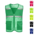 thumbnail image 1 of Hfnxid Womens Safety Vest Plus Size Loose Fit Safety Vest High Visibility Reflective Sleeveless Shirt Comfy Construction Work Tops GreenXXL, 1 of 5