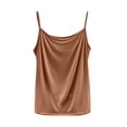 thumbnail image 1 of Hfnxid Womens Silk Camisole with Built in Bra One Thin Straps Sports Bottoming Shirt Summer Outdoor Slim Fit Tank Tops 2025 Plus Size Loose Basic Comfy Yoga Vest, 1 of 3