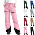 thumbnail image 1 of Hfnxid Womens Ski Pants with deep Pockets Waterproof Insulated Fleece Trouser Lined Softshell Winter Sweapant Casual Thermal Windproof Pants White XL, 1 of 9