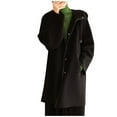 thumbnail image 1 of Hfnxid Womens Wool Blend Pea Coat Fashion Winter Dressy Casual Overcoat Single Breasted Hooded Trench Jackets with Pockets, 1 of 6