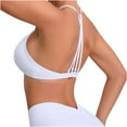 thumbnail image 1 of Hfnxid Workout Sports Bras for Women Padded Strappy Open Back Gym Bra Light Impact Criss Cross Yoga Crop Top 2025 Athletic Backless Minimal Bras, 1 of 4
