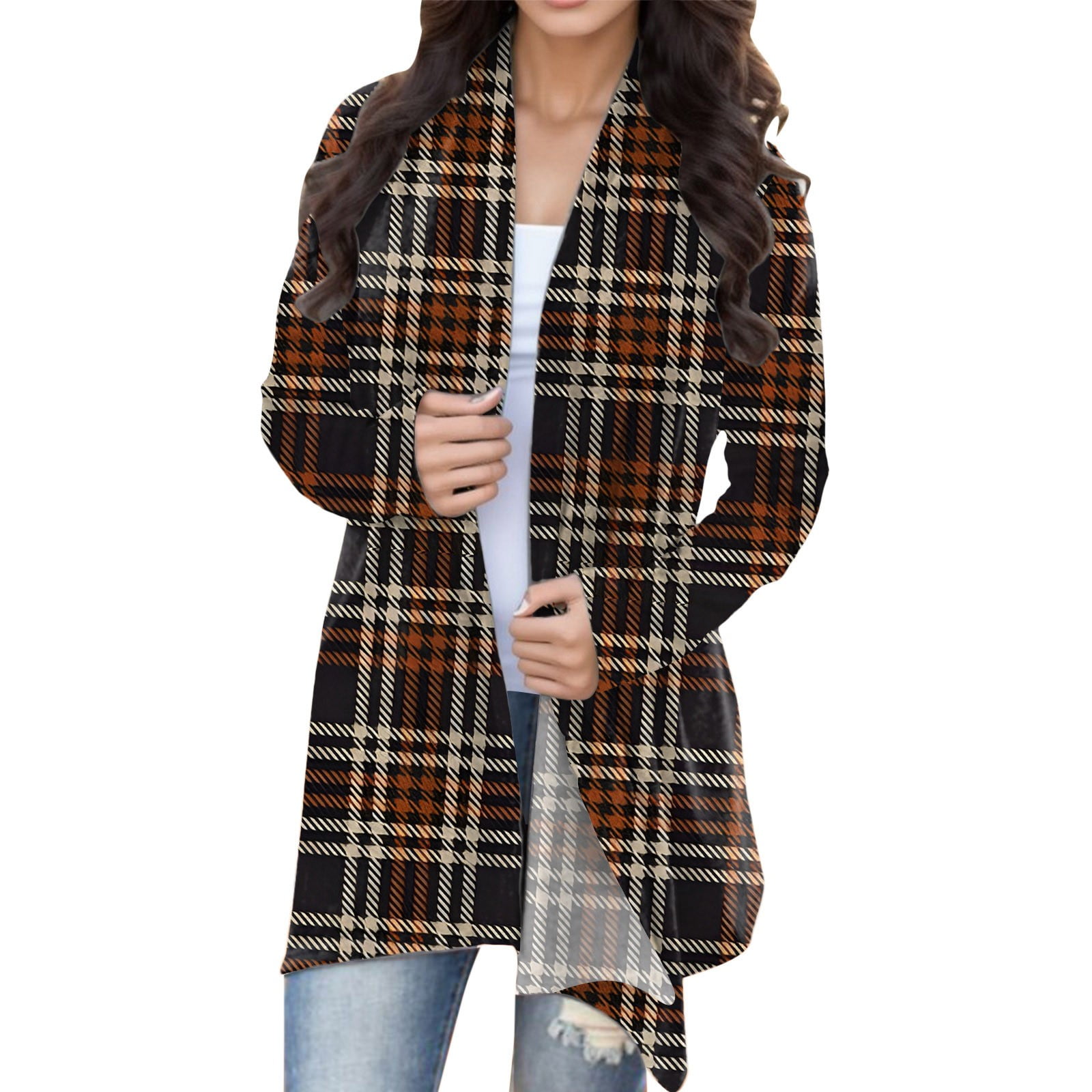 Hfolob Cardigans For Women Women's Long Sleeve Cardigan Front With ...