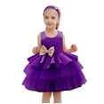 thumbnail image 1 of Hfolob Girls Summer Dresses Short Sleeve Floral Print Ruffles A Line Flowy Sundress Casual Dresses 18-24 Months, 1 of 4