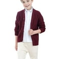 thumbnail image 1 of Hfolob Kids Boys Cardigan Sweater Button Down Cable Knit V Neck Long Sleeve Outwear Fall Winter Clothes, 1 of 6