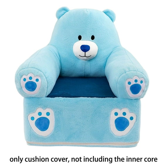 Hfolob Kids Foldable Sofa Cover Bed Chair for Toddlers Animal Cartoon Shape High Density Foam Fold Out Couch for Bedroom Without Liner Filler