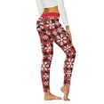thumbnail image 1 of Hfolob Leggings For Women Womens Christmas Snowflake Plaid Print High Waist Compression Lift Fitness Leggings Warm Winter Pants, 1 of 4