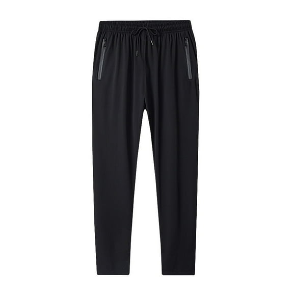 Men Pants Solid Color Sports Leisure Trousers Fitness Loose Running Training Leg Guard Pants Ankle Length Pants Leisure Sweatpants