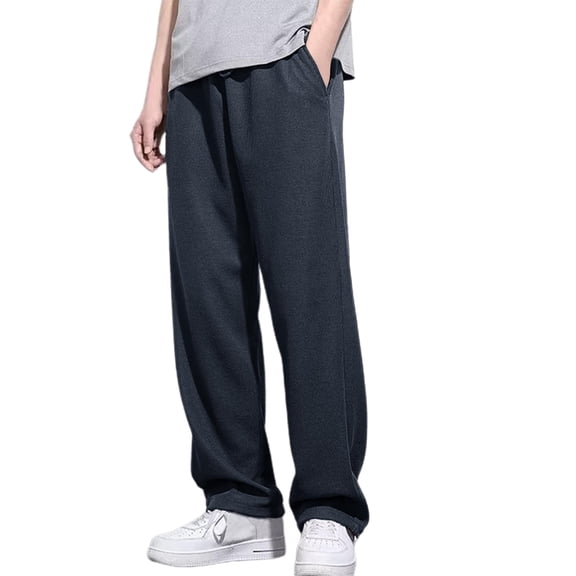 Hfolob Men's Casual Pants Pocket Mesh Loose Suitable For Casual Straight Bottom Drawstring Jogging Pants Running Exercise Training Basketball Pants Relaxed Fit