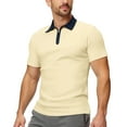 thumbnail image 1 of Hfolob Men's Golf Polo Shirts Short Sleeve Solid Color Lapel Button Open Collar Loose Comfort Shirt Lightweight Summer Casual Tee Size L, 1 of 1