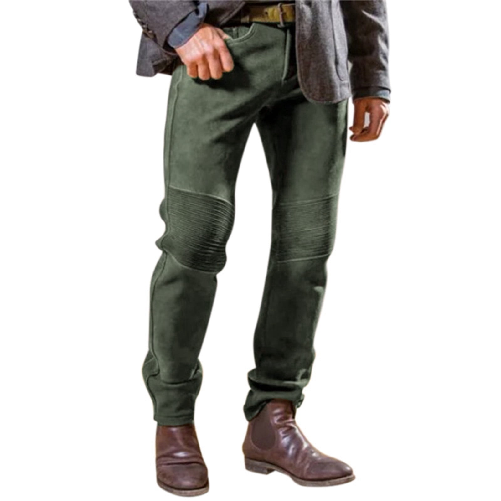 Hfolob Mens Pants Men's Solid Color Sports Pants Lace Up Casual Pants ...