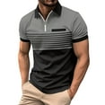 thumbnail image 1 of Hfolob Mens Polo Shirts Male Spring Summer Breathable Short Sleeve Shirt Button Lapel Pocket Bottoming Shirt Classic Fit, 1 of 5