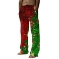 thumbnail image 1 of Hfolob Pants For Men Male Autumn Winter Christmas Home Pants Fully Printed Cordless Pocket Holiday Celebration Pants Loose-Fit Style, 1 of 4