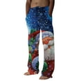 thumbnail image 1 of Hfolob Pants For Men Male Autumn Winter Christmas Home Pants Fully Printed Cordless Pocket Holiday Celebration Pants Outdoor Pants, 1 of 4