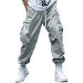 thumbnail image 1 of Hfolob Pants For Men Men Elastic Waist Jogger Sport Pants Drawstring Sports Trousers Loose-Fit Style, 1 of 3
