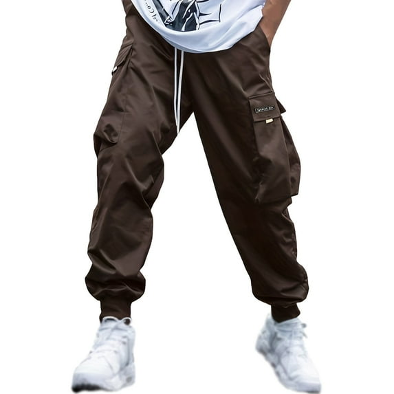 Hfolob Pants For Men Men Elastic Waist Jogger Sport Pants Drawstring Sports Trousers Outdoor Pants