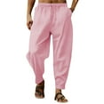 thumbnail image 1 of Hfolob Pants For Men Men's Spring Autumn Casual Pants With Solid Color Striped Elastic Loose Pants Fashion Sweatpants Outdoor Pants, 1 of 8