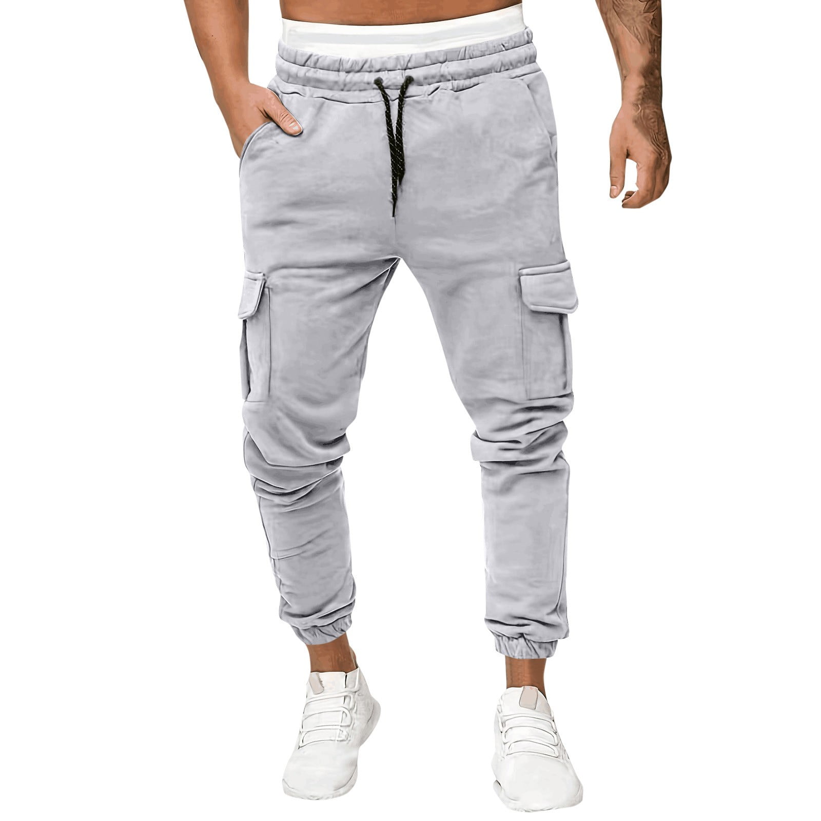 Hfolob Pants For Men Mens Casual Waist Color Sports Hat Multi Woven ...