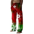 thumbnail image 1 of Hfolob Pants For Men Mens Christmas Casual Pants Festive Special Tie Dye Layered Snowflake Santa Plaid Printed Casual Pants Outdoor Pants, 1 of 4