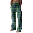 thumbnail image 1 of Hfolob Pants For Men Mens Christmas Casual Pants Special Edition Santa Red Green Festive Plaid Casual Pants Outdoor Pants, 1 of 4