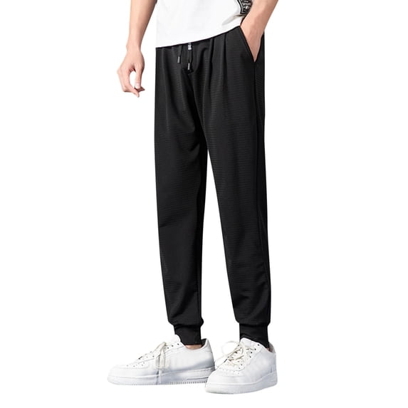 Hfolob Pants For Men Men's Pants With Deep Pockets Loose Fit Casual Mesh Drawstring Jogging Trousers For Running Workout Training Basketball Outdoor Pants