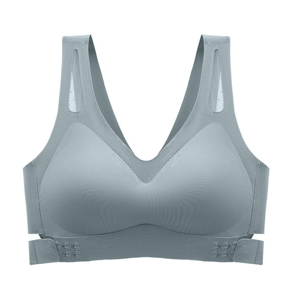 Hfolob Sports Bra for Women Traceless Fit Back Side Buckle Breathable Anti-Sagging Yoga Workout Tops