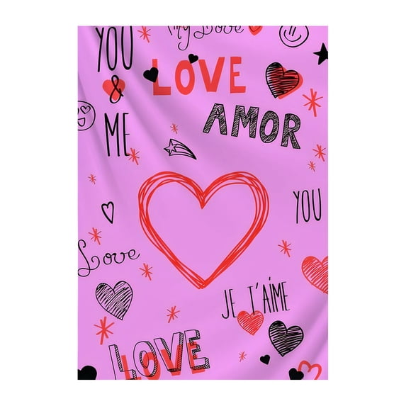 Hfolob Valentines Day Gifts Valentine's Day Blanket Flannel Decorative Blanket Air Conditioning Blanket Throw Blanket Home Decor