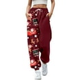 thumbnail image 1 of Hfolob Women's Pants Women Fashion Trousers Pumpkin Merry Christmas Suitable Print Bottom Sweatpants Pockets High Waist Sporty Gym Fit Jogger Pants For Women, 1 of 4