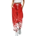 thumbnail image 1 of Hfolob Women's Pants Womens Fashion Pants Christmas Printed Leggings Oversized Sportswear Pants For Women, 1 of 4