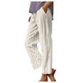 thumbnail image 1 of Hfolob Women's Pants Womens Leisure Pants Straight Leg Elastic High Waist Loose Comfy Trousers With Pockets Relaxed Fit, 1 of 5