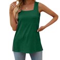 thumbnail image 1 of Hfolob Women's Sexy Tank Tops Summer Solid Color Square Neck Loose Fit Fashion Flowy Sleeveless Going Out Tops, 1 of 4