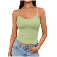 thumbnail image 1 of Hfolob Womens Tank Tops Slim Fit Ribbed Sleeveless Solid Color Racerback V Neck Adjustable Buckle Strap Knit Tee Shirts, 1 of 9