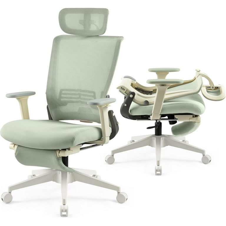 Hforesty Ergonomic Office Chair, Foldable with Footrest, Comfort