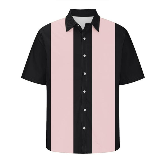 Hfozny Men's Holiday Hawaiian Floral Shirts Tropical Wrinkle Free Fashion Summer Short Sleeve Beach Shirts Vintage Clothes Button Down Pink XL Tops for Big and Tall Men