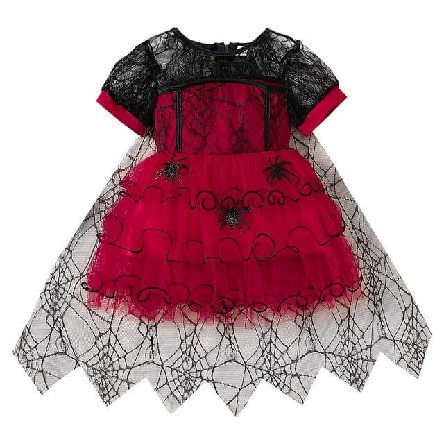 Hfozny's Toddler Baby Girl Halloween Costumes Spider Tulle Dress Ball