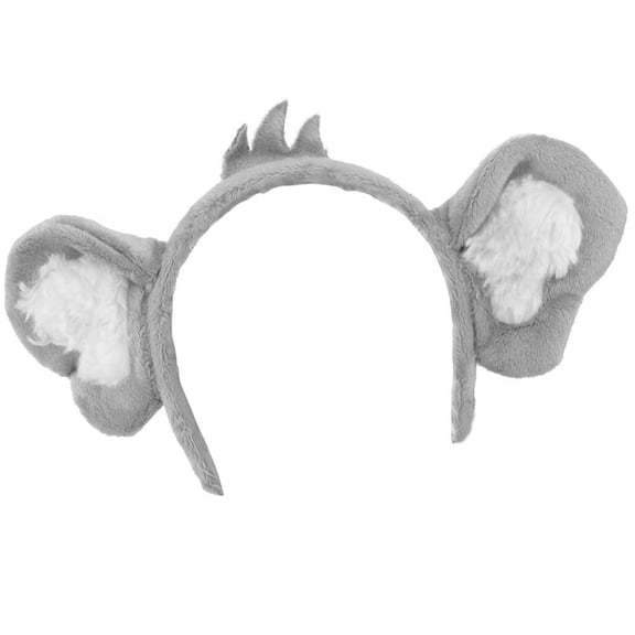 Hfppkn Cute Koala Ears Plush Hair Band, Animal Headband for Women's Daily Styling, As Shown 29x19cm