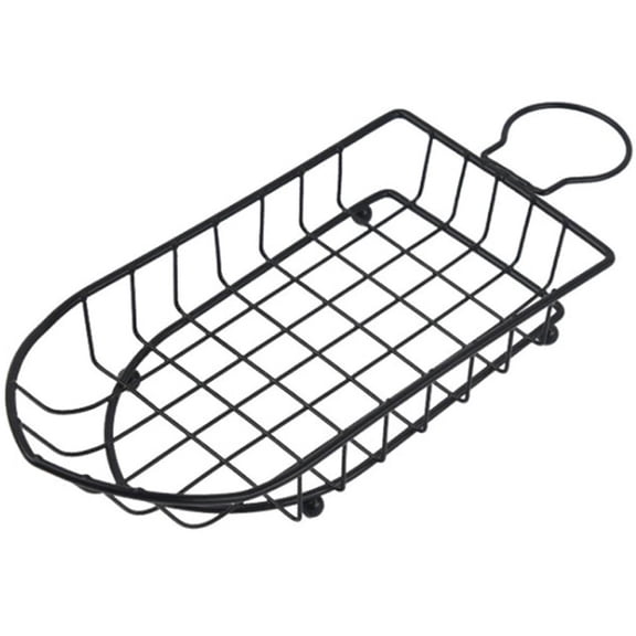 Hfppkn Metal Wire French Fry Basket Snack Serving Tray Black 31.2x12.2x5.8cm