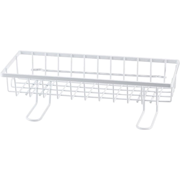 Hfppkn Metal Wire Shower Caddy No Drilling Wall Mounted Bathroom Shelf White 35x15cm