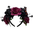 thumbnail image 1 of Hfppkn Plastic Rose Crown Headband Style 3 22x23cm Vintage Flower Hair Hoop, 1 of 7