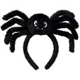 thumbnail image 1 of Hfppkn Plush Spider Hairband Black 30x20cm Festive Theme Party Hair Hoop, 1 of 7