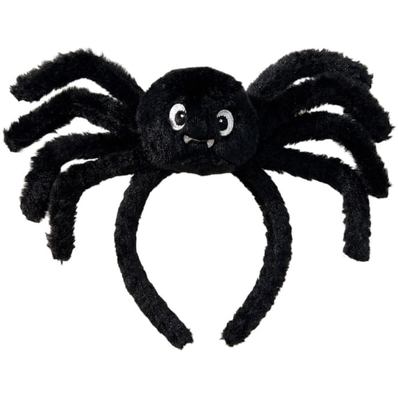 Hfppkn Plush Spider Hairband Black 30x20cm Festive Theme Party Hair Hoop