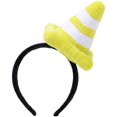 thumbnail image 1 of Hfppkn Plush Traffic Cone Headband Novelty Roadblock Hair Hoop 20cm Yellow, 1 of 7