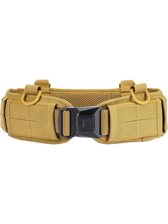 Quick-Release Nylon Work Waist Belt Outdoor Fishing Utility Belt for Men 125cm Brown