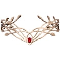 thumbnail image 1 of Hfppkn Red Rhinestone Vintage Leaf Headband Goddess Style Tiara for Weddings Events 17cm, 1 of 7