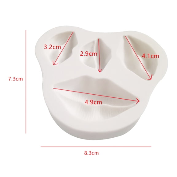 Hfppkn Sexy Lips Shape Silicone Fondant Mold, Chocolate Soap Cake Decorating Tool, As Shown