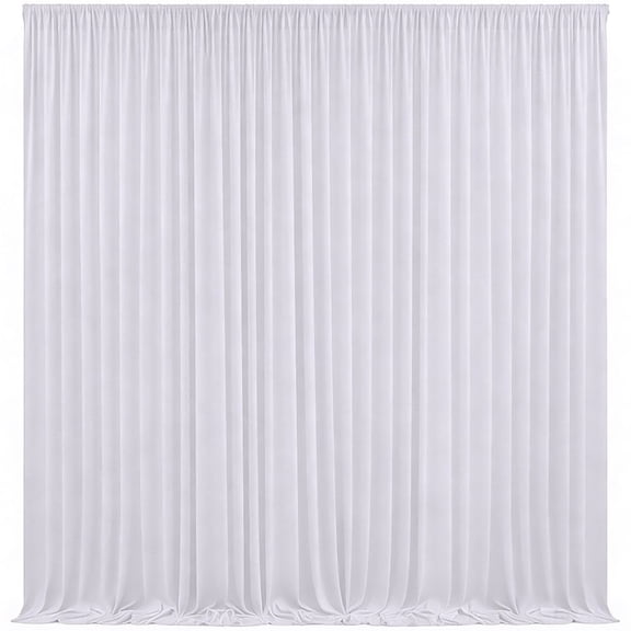 Hfppkn White Soft Backdrop Curtain Wrinkle-Resistant Photo Drape for Wedding Party Photography 150x300cm