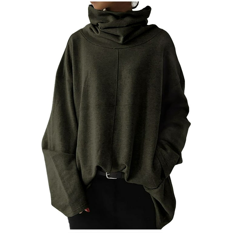 Plus size funnel neck hot sale sweatshirt