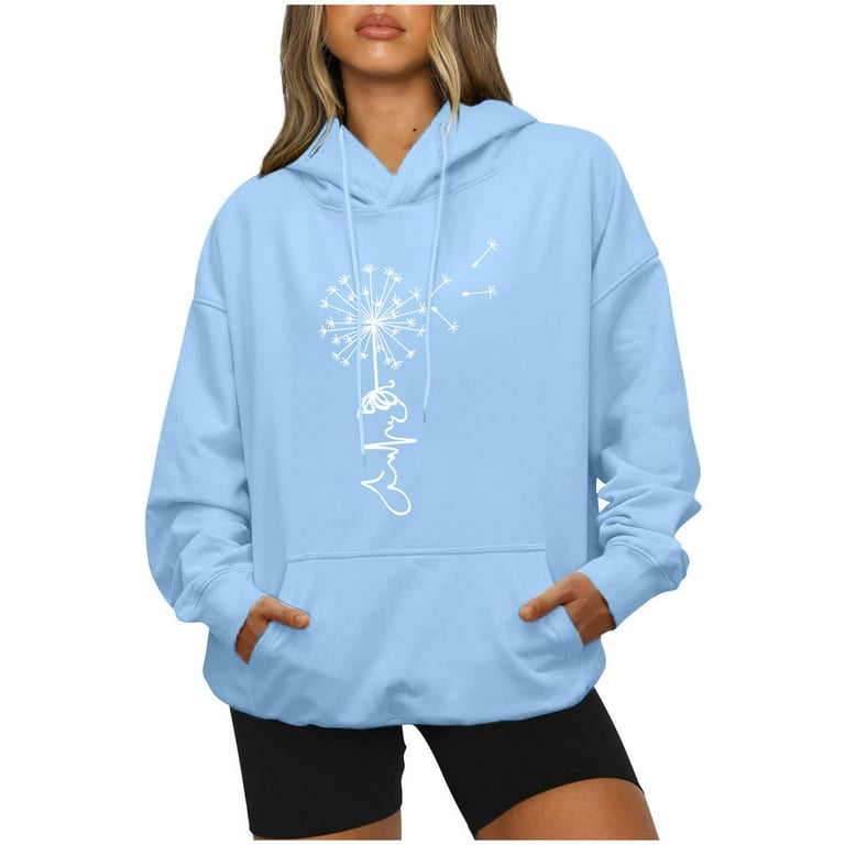 Cute light best sale blue hoodies