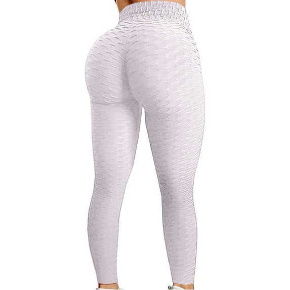 Hfyihgf Leggings Women High Waist Yoga Pants Slimming Butt Lifting Fitness Workout Legging Tummy Control Sport Tights Pant(White,S)