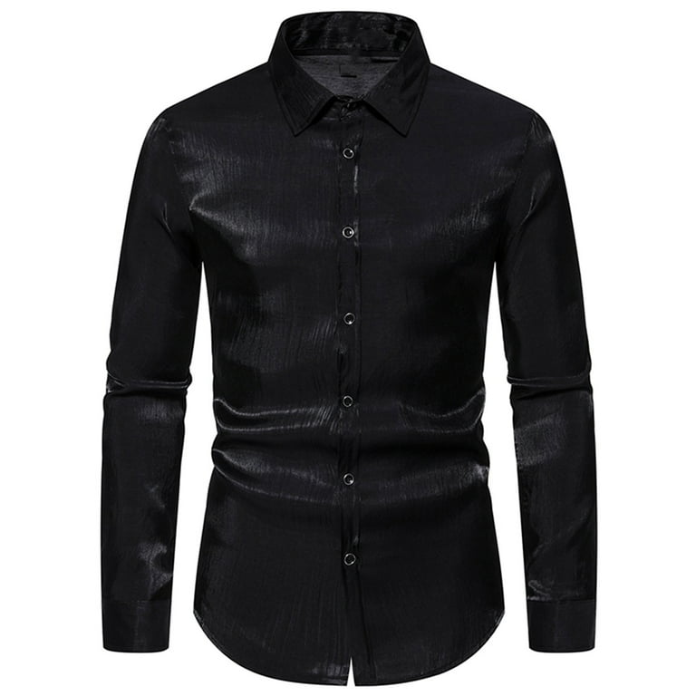 Mens black cheap dress shirt walmart